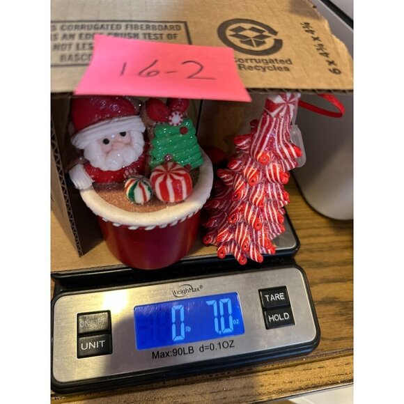 Santa Cocoa Peppermint Tree Ornament Set Christmas Holiday Festive Candyland - Picture 8 of 8